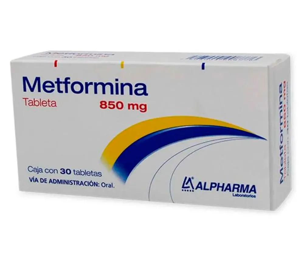 METFORMINA 850 MG 30 TABLETAS