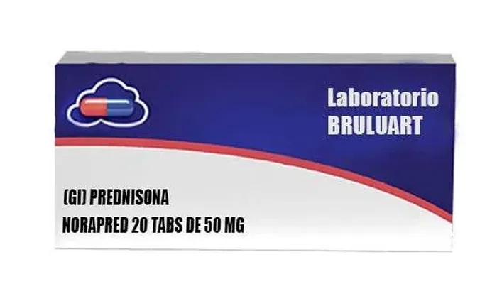 Norapred 50 mg 20 tabletas, Bruluart. Disponible en Farmasmart. Compra en línea.