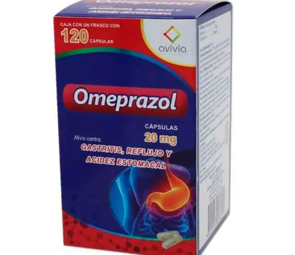  OMEPRAZOL 20 MG 120 CÁPSULAS LABORATORIO AVIVIA PHARMA