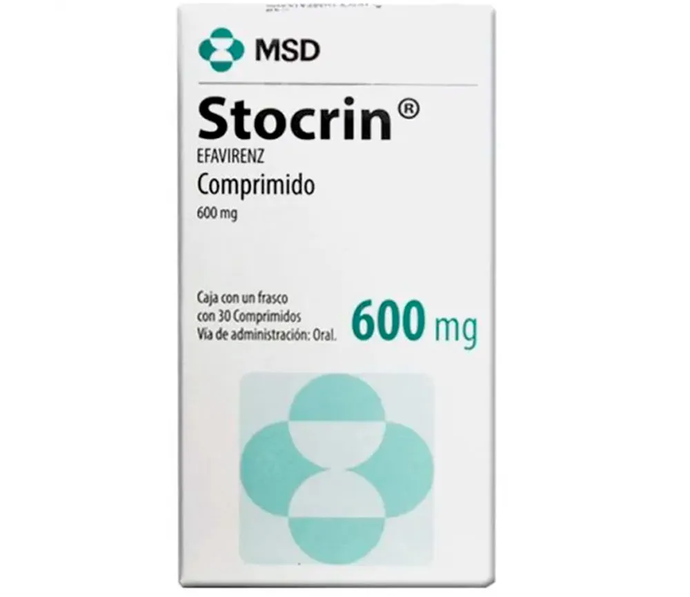 STOCRIN EFAVIRENZ 600 MG CAJA CON 30 COMPRIMIDOS LAB. MSD