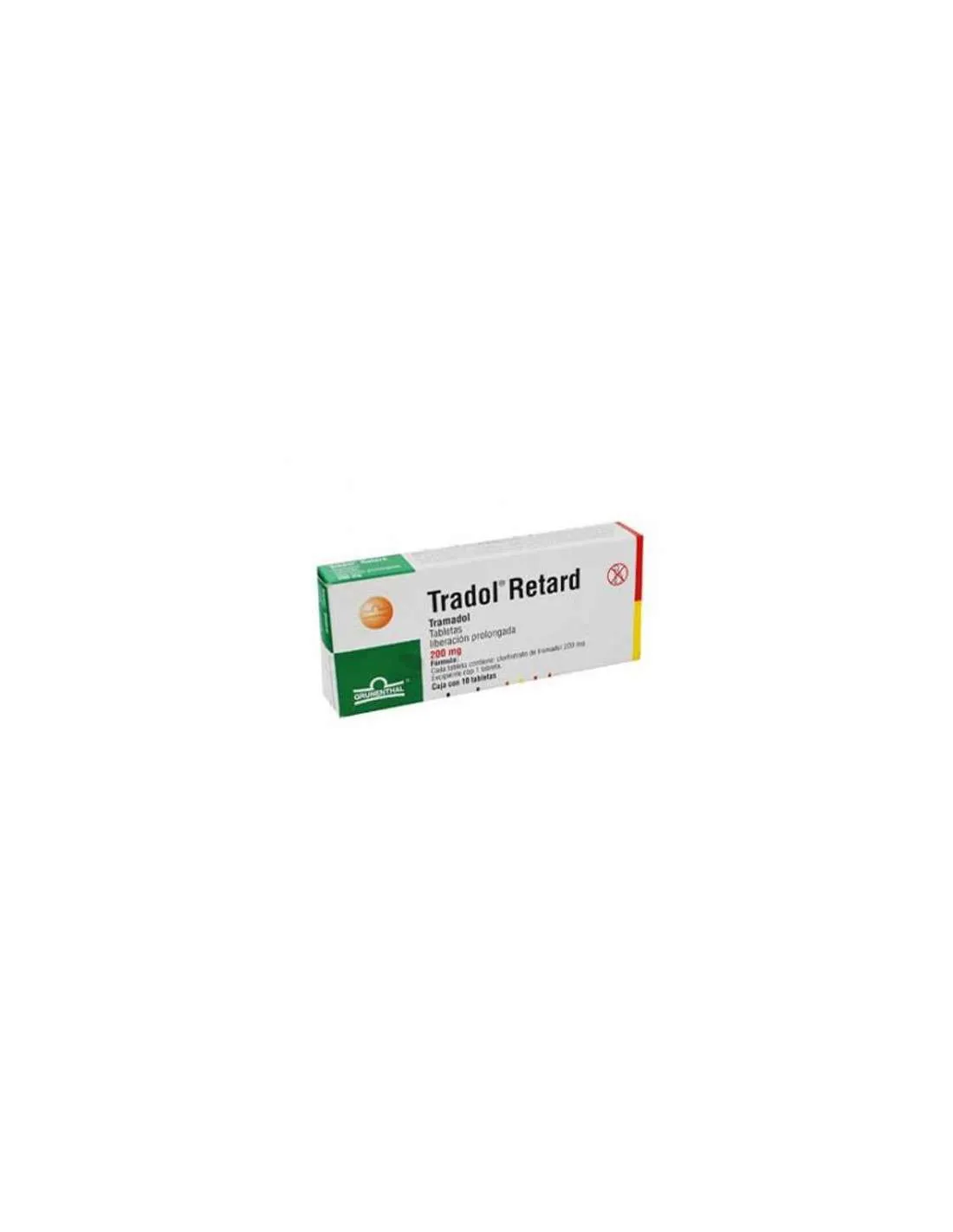 TRADOL RTRD 200MG TAB C10: RTRD TAB C10, GRUNENTHAL DE MEXICO. Disponible en Farmasmart. Compra en línea.
