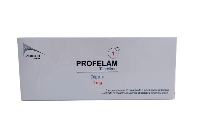 Profelam 1 mg Tacrolimus caja 50 caps