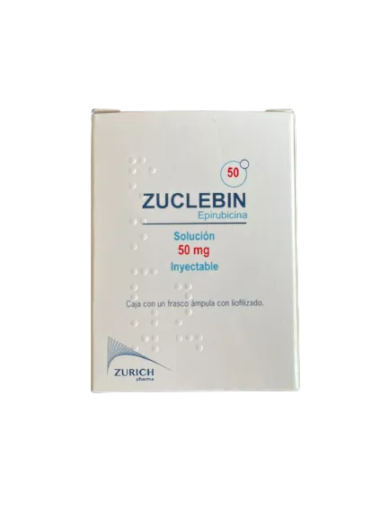 ZUCLEBIN -EPIRUBICINA 50 MG 1 FRASCO ÁMPULA LIOFILIZADO LAB. ZURICH