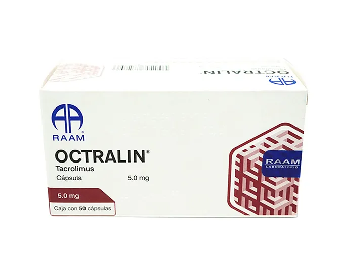 OCTRALIN TACROLIMUS 5 MG 50 CÁPSULAS