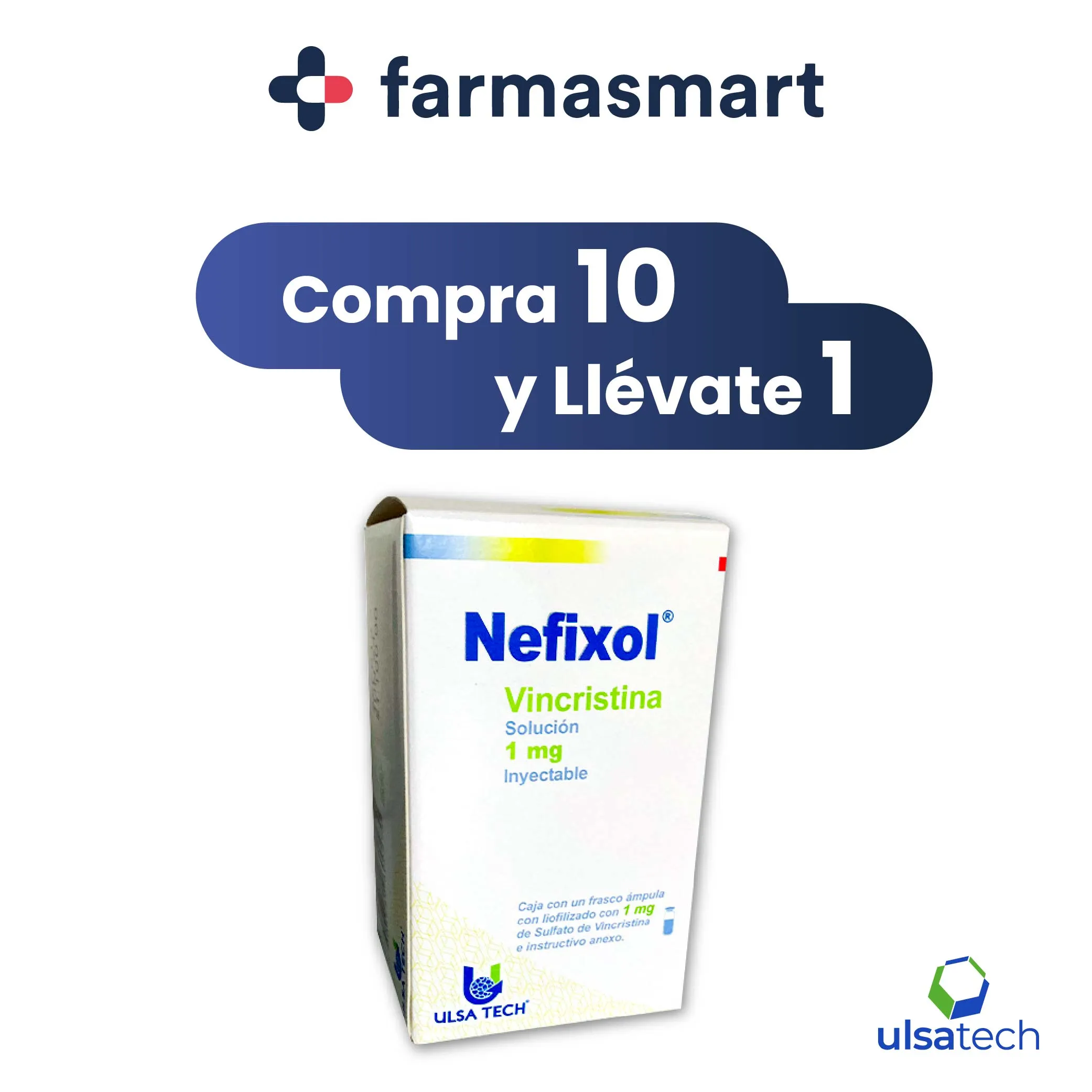 NEFIXOL (VINCRISTINA)  1MG SOLN LIO C/1FCO S/DIL Pack (4 + 1)