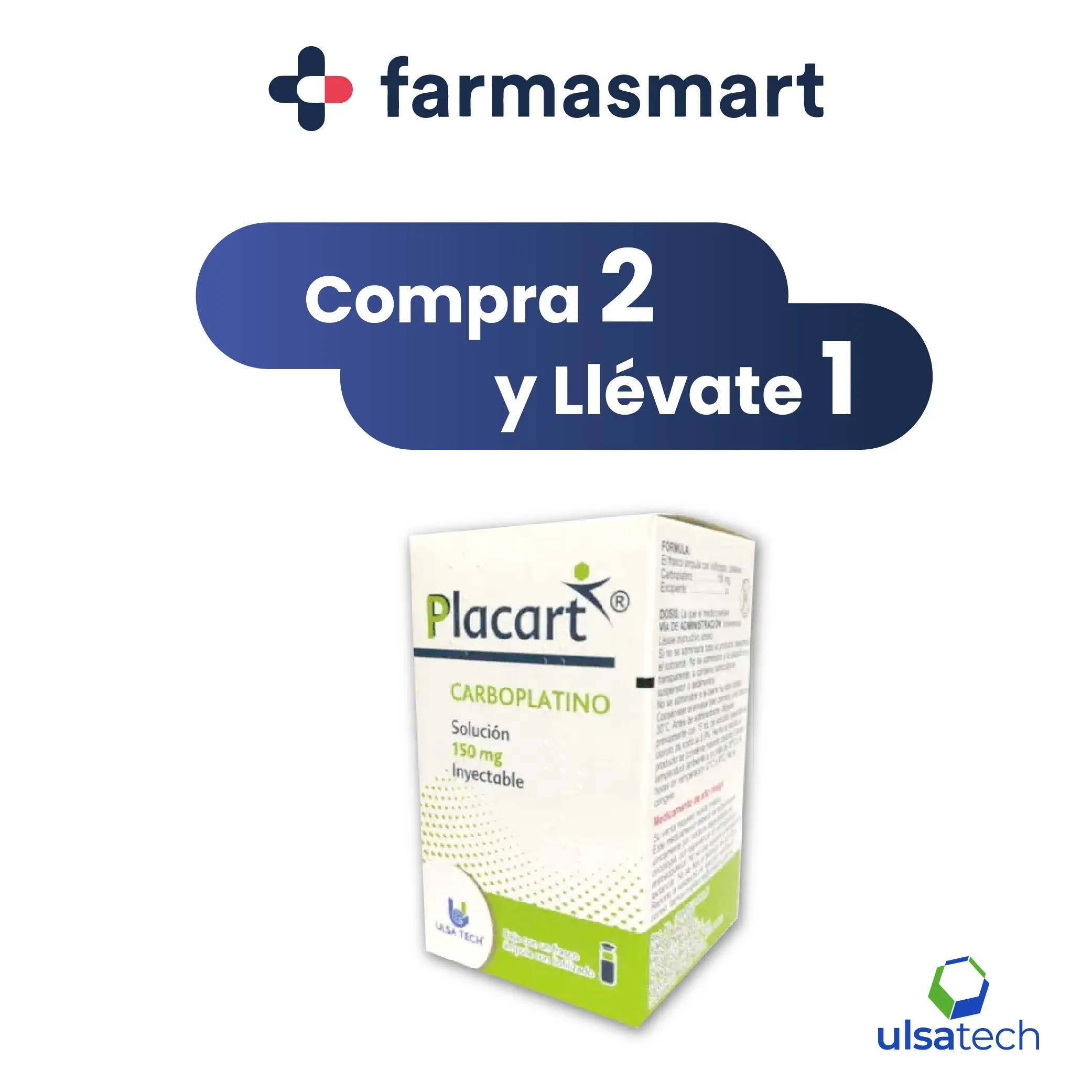 PLACART [CARBOPLATINO] 150 MG / 15 ML SOL LIO1FC Pack (4+1)