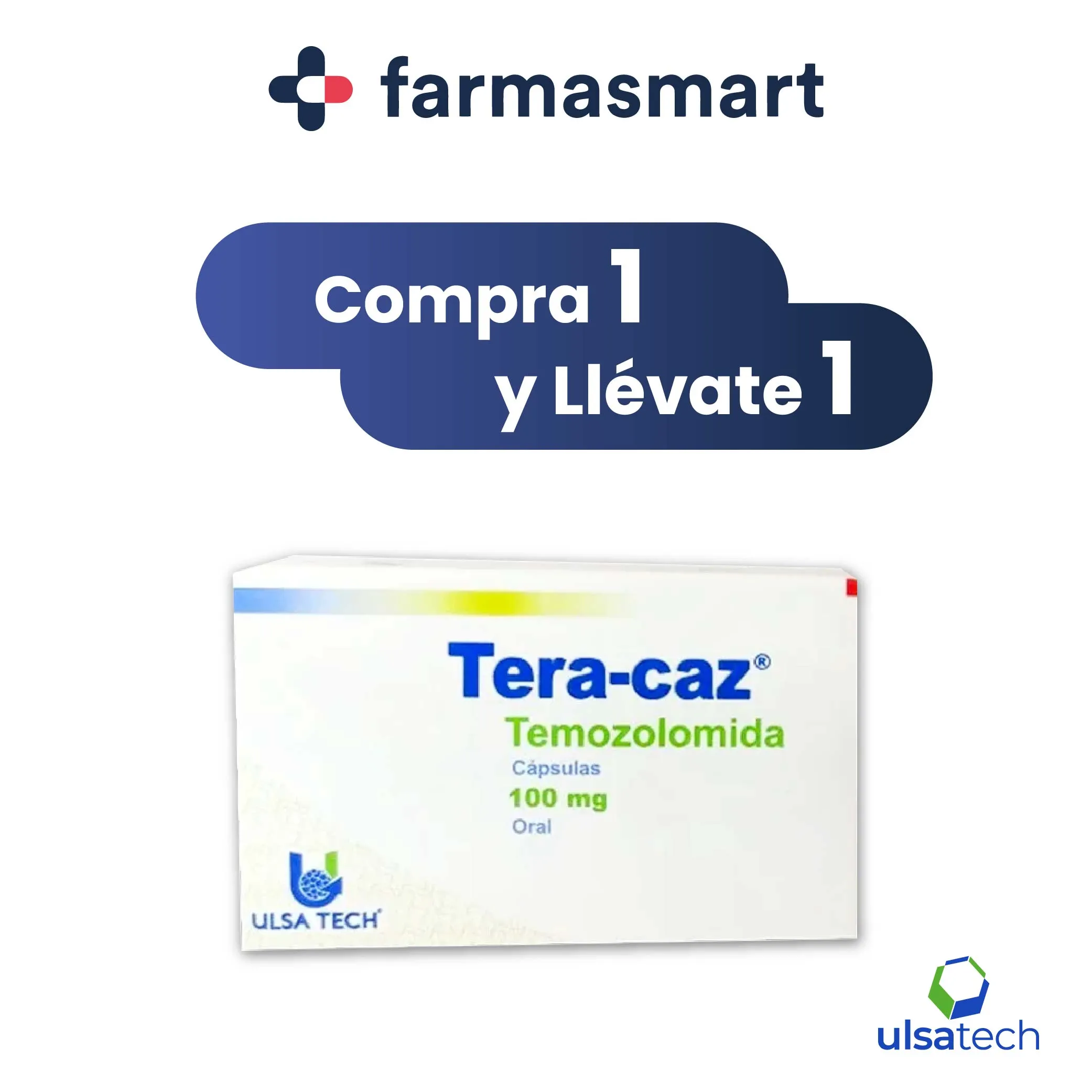 TERA-CAZ [TEMOZOLAMIDA] 100 MG FCO C/20 CAPSULAS Pack (1+1)