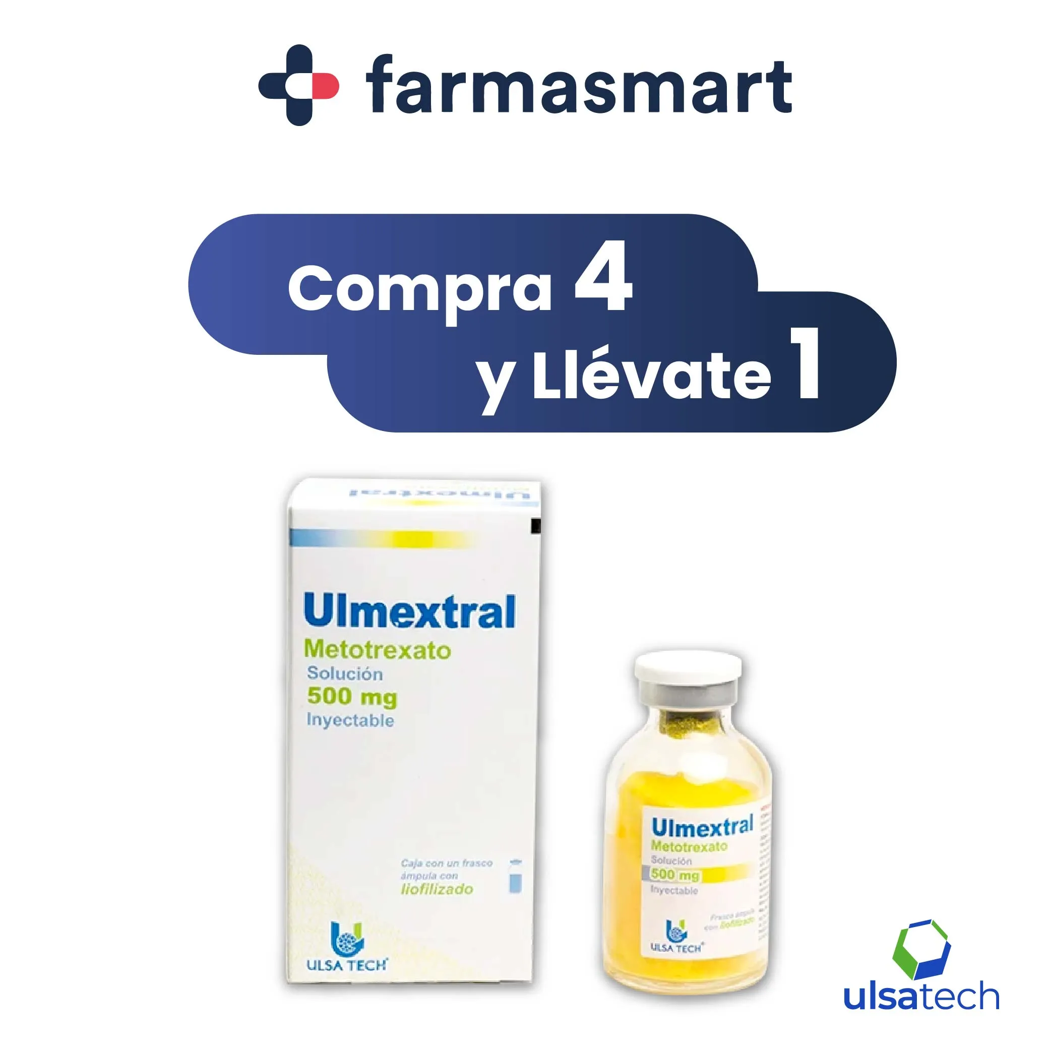 ULMEXTRAL [METOTREXATO] 500 MG SOLN CAJA C/1FRSC Pack (4+1)