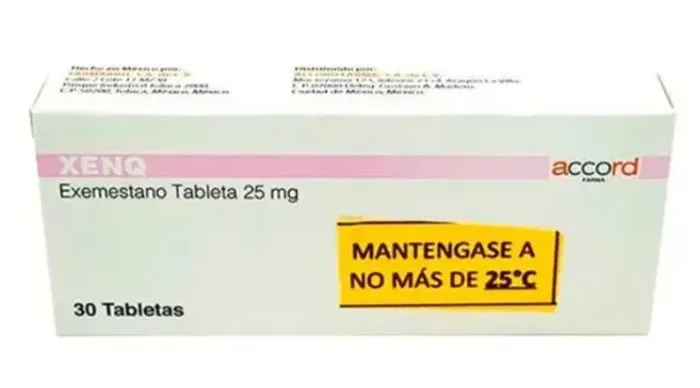 Xenq 25 mg Exemestano 30 tabletas