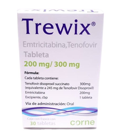 Caja de trewix emtricitabina, tenofovir tabletas