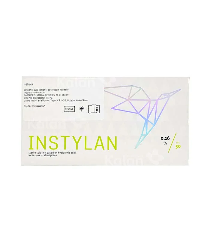 Caja blanca con verde Instylan acido hialuronico